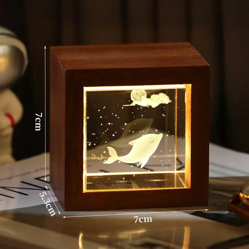 3D Galaxy LED Crystal Light