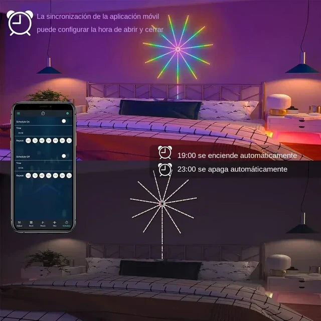 WiFi Bluetooth Smart Fireworks Led Light