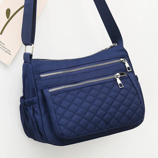 Women Shoulder Bag Waterproof Multi-Pocket Zipper