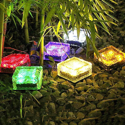 Solar Glass Brick Light Solar Ice Cube LED