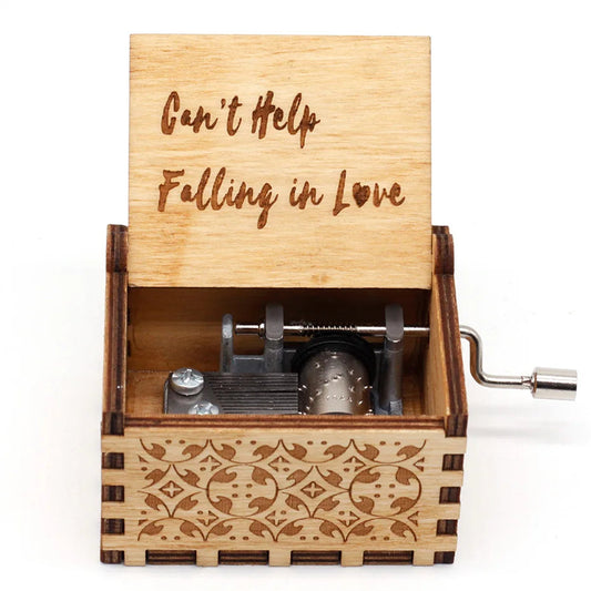 Hand-Cranked Wooden Music Box Gift For Mom, Girlfriend