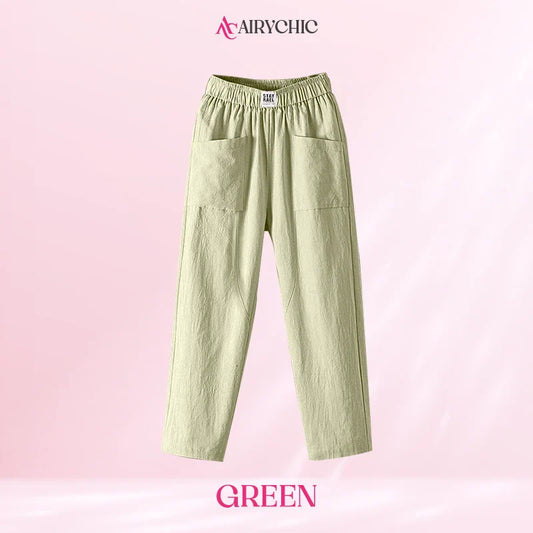 AiryChic - Women's High Waist Loose Linen Pants