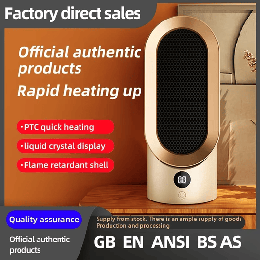 2024 Portable Mini Electric Heater - PTC Ceramic for Home, Office, Bedroom