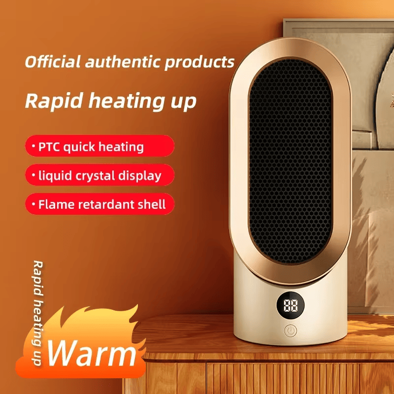 2024 Portable Mini Electric Heater - PTC Ceramic for Home, Office, Bedroom
