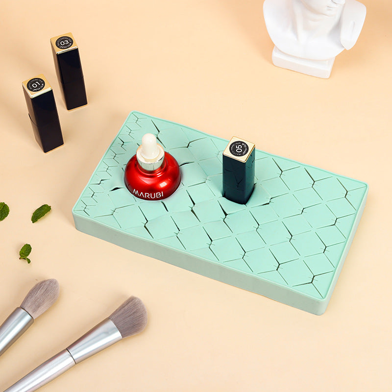 Silicone Lipstick Organizer – Multi-Slot Makeup Holder for Lipsticks and Pencils