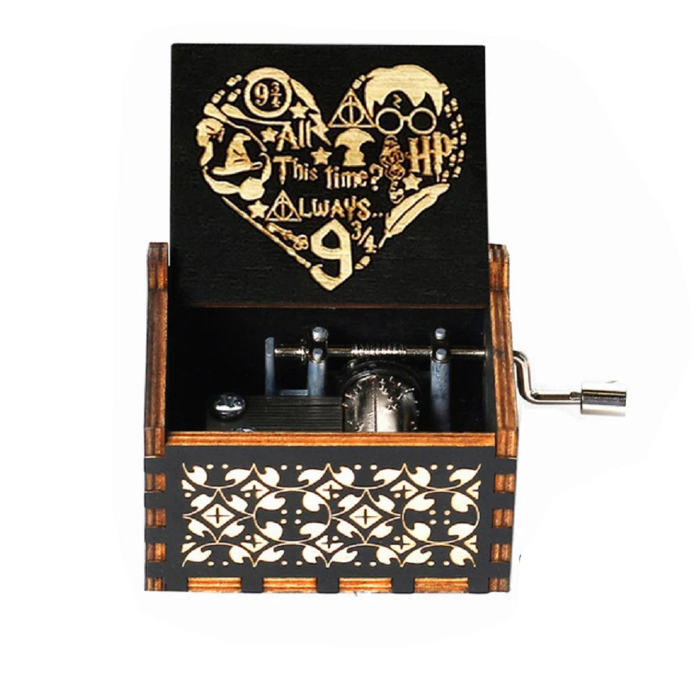 Hand-Cranked Wooden Music Box Gift For Mom, Girlfriend