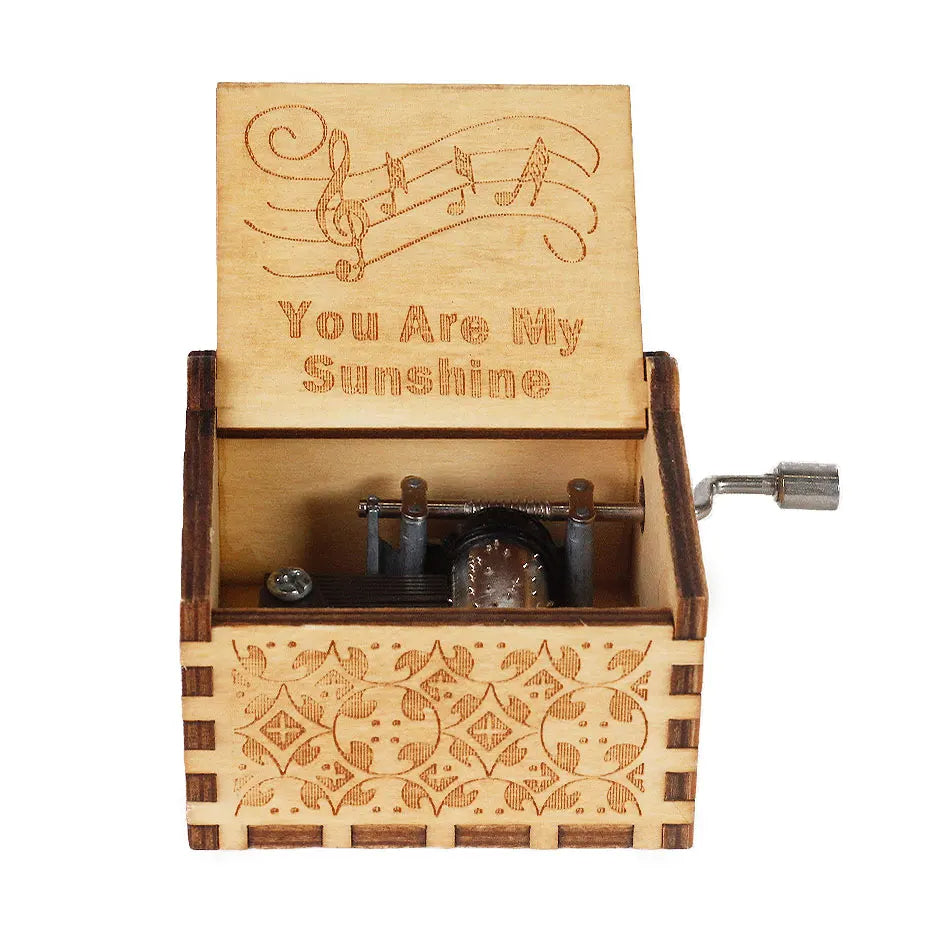 Hand-Cranked Wooden Music Box Gift For Mom, Girlfriend