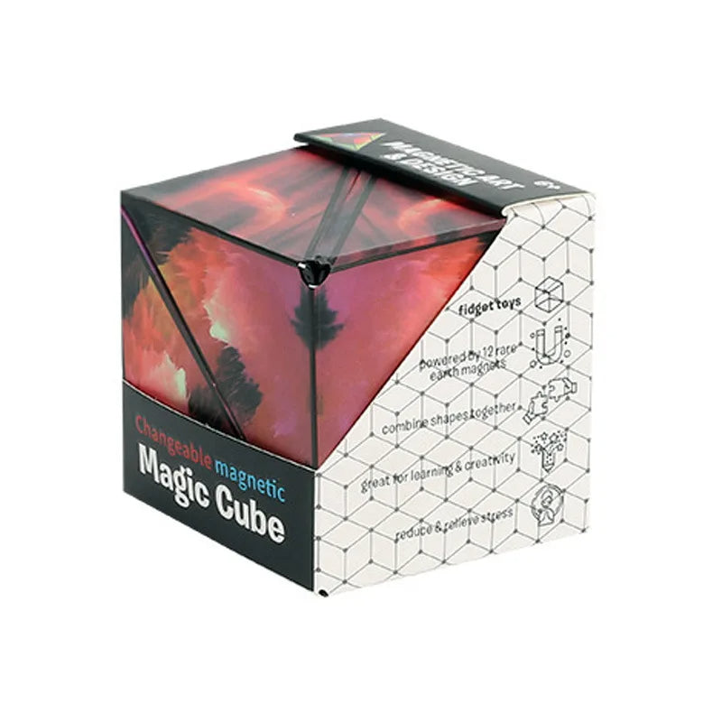 3DMagnetic Color Magic Cube Geometry Vertical
