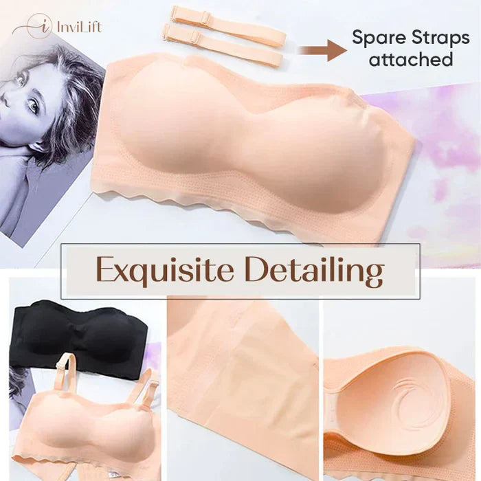 Premium Plus Size Sexy Removable Strap Invisible Push Up Bra
