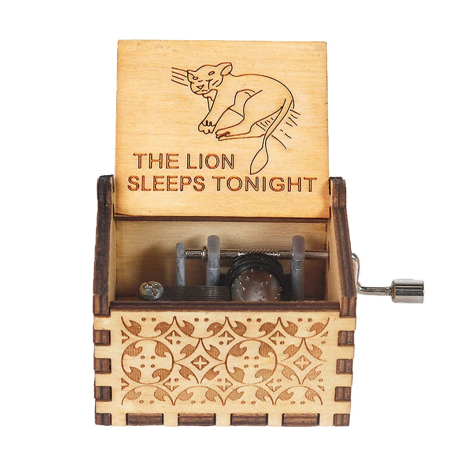 Hand-Cranked Wooden Music Box Gift For Mom, Girlfriend