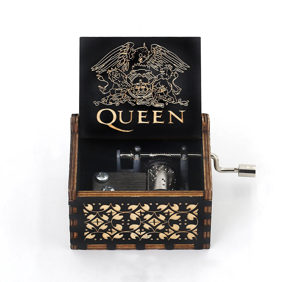 Hand-Cranked Wooden Music Box Gift For Mom, Girlfriend