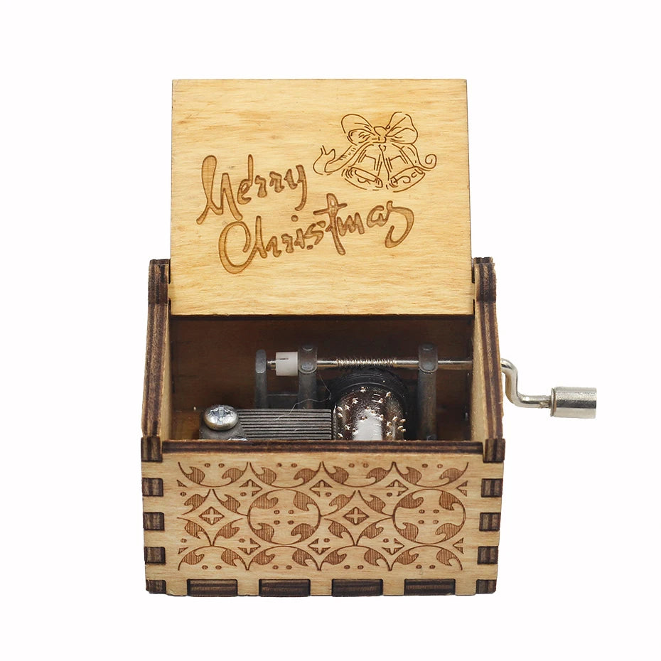 Hand-Cranked Wooden Music Box Gift For Mom, Girlfriend