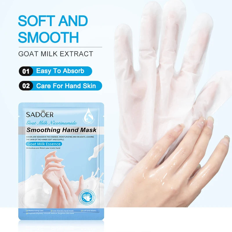🔥 ONLY $9.95 TODAY🔥Goat Milk Moisturizing Hand Mask Spa Gloves