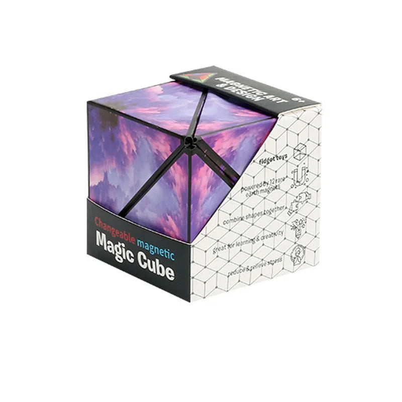 3DMagnetic Color Magic Cube Geometry Vertical