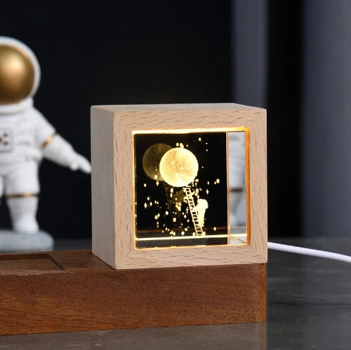 3D Galaxy LED Crystal Light