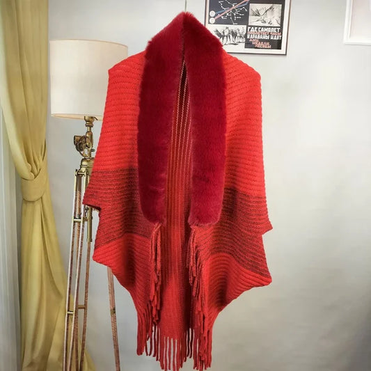 Knitting Thick Women's Loose Shawl