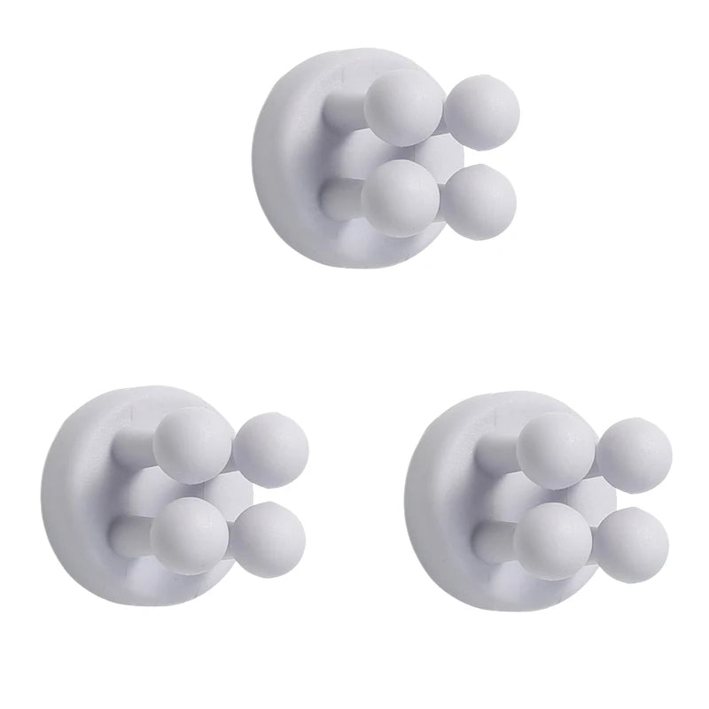 3Pcs Razor Holder Self Adhesive Silicone Toothbrush Holders