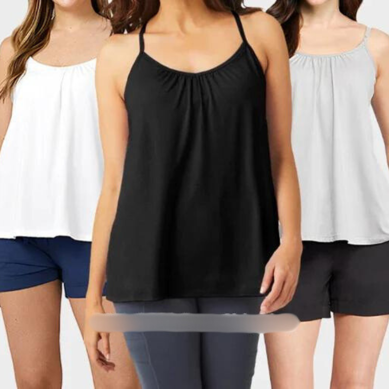 Loose-fitting Tank Top With Built-in Bra