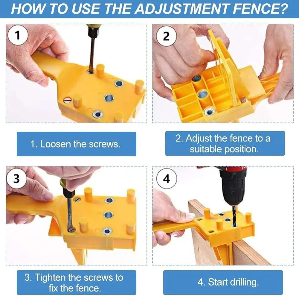 Woodworking Dowel Handheld Drill Guide and Hole Saw Tool