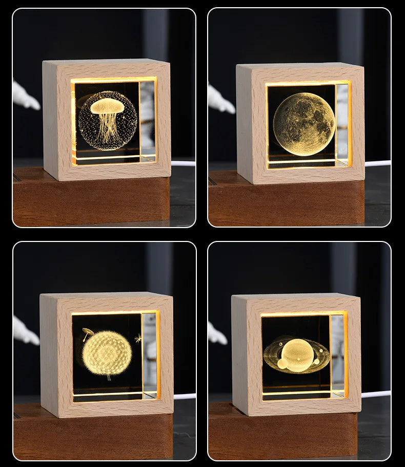 3D Galaxy LED Crystal Light