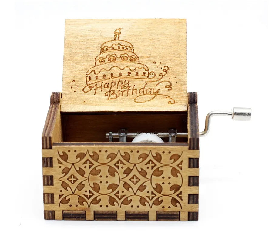 Hand-Cranked Wooden Music Box Gift For Mom, Girlfriend