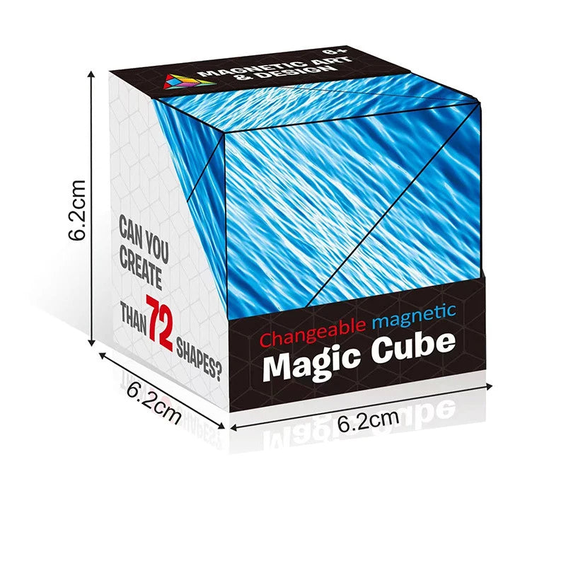 3DMagnetic Color Magic Cube Geometry Vertical