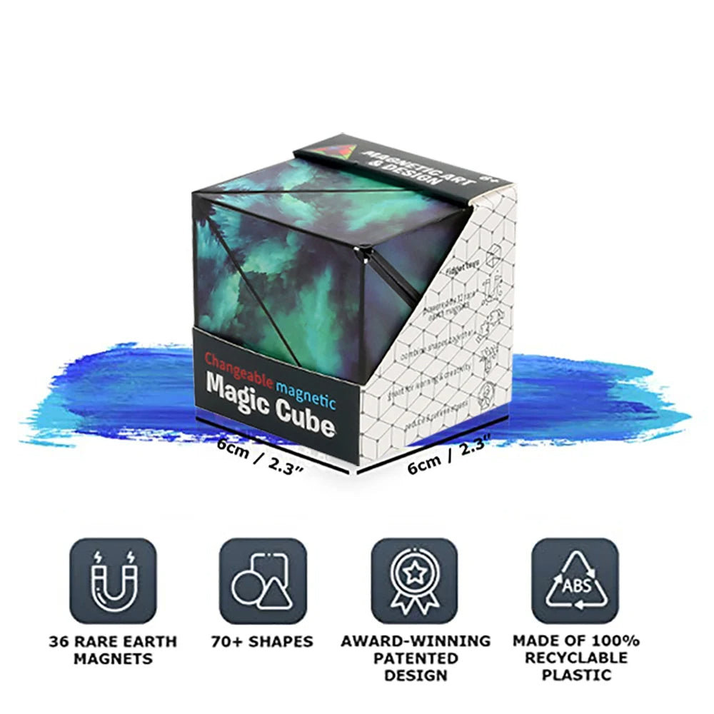 3DMagnetic Color Magic Cube Geometry Vertical