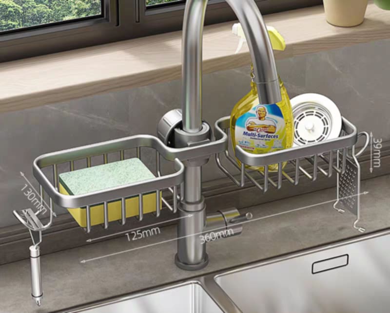 Multi-Functional Kitchen Sink Organizer and Draining Rack