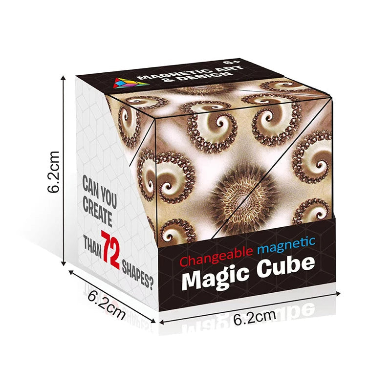 3DMagnetic Color Magic Cube Geometry Vertical