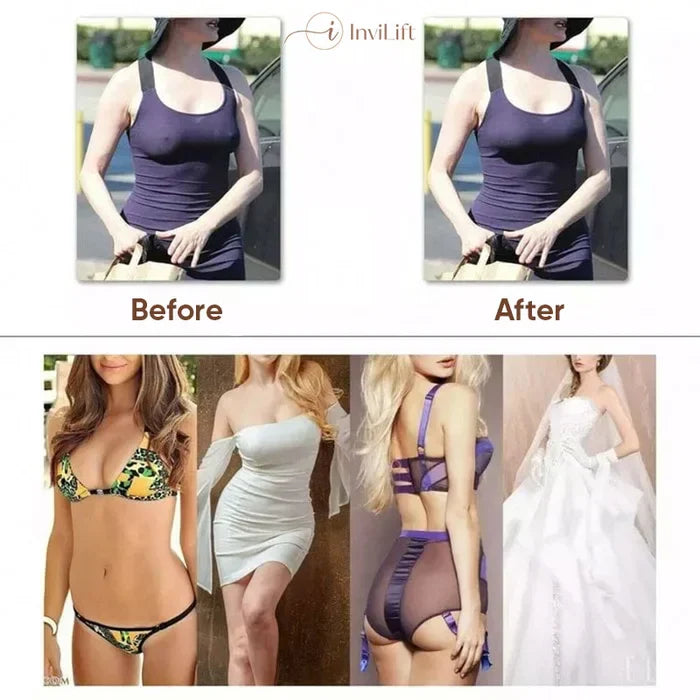 Premium Plus Size Sexy Removable Strap Invisible Push Up Bra