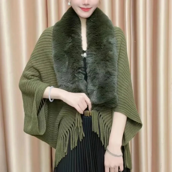Knitting Thick Women's Loose Shawl