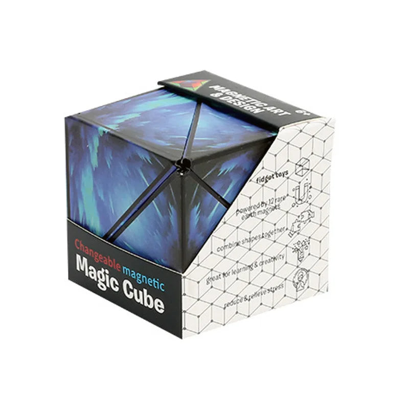 3DMagnetic Color Magic Cube Geometry Vertical