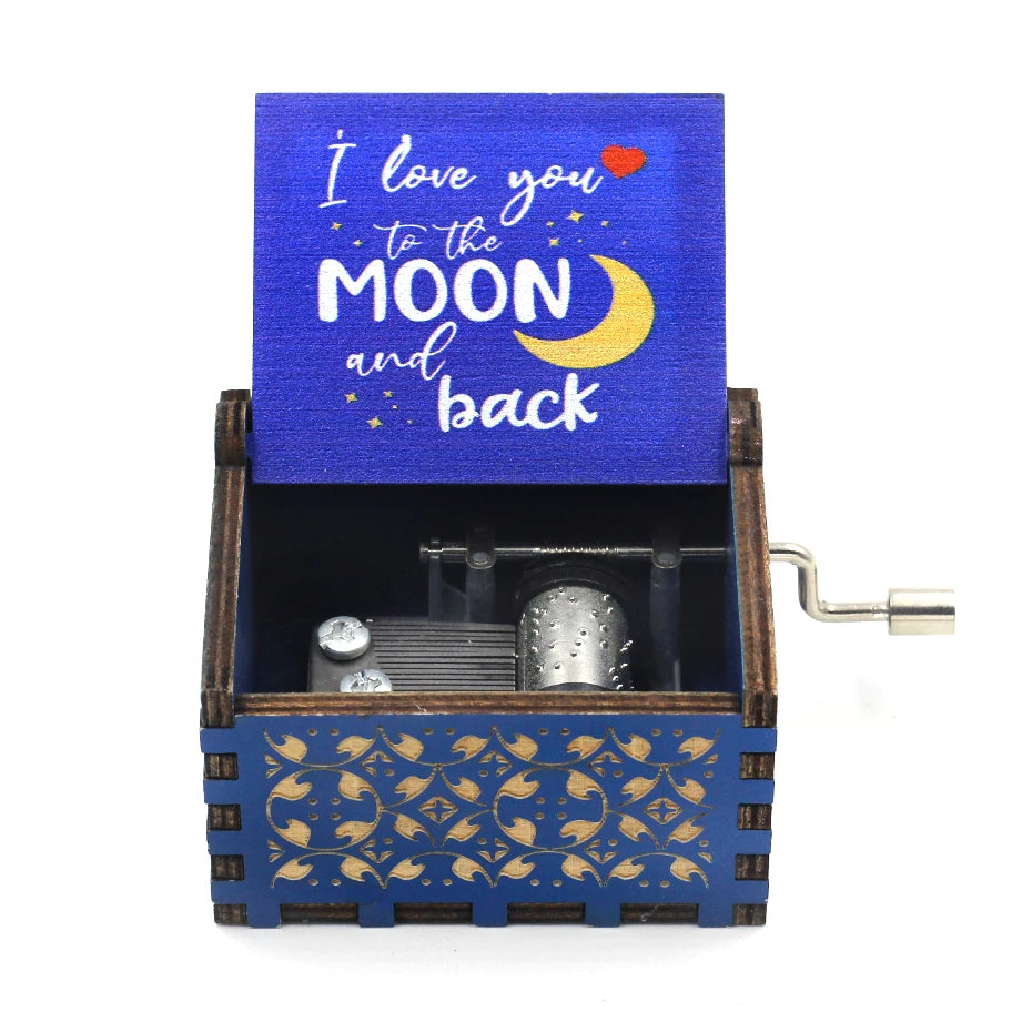 Hand-Cranked Wooden Music Box Gift For Mom, Girlfriend