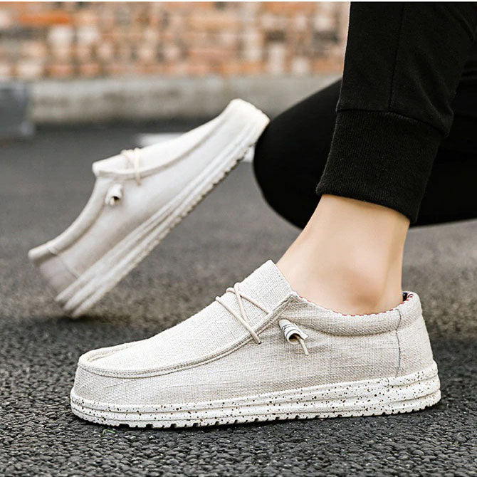 azfleek Slip-on Shoes Men's Canvas Shoes Outdoor Leisure Shoes