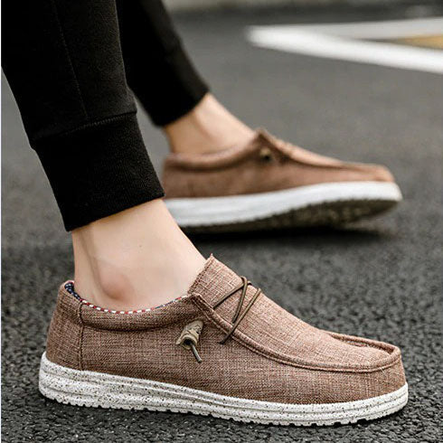 azfleek Slip-on Shoes Men's Canvas Shoes Outdoor Leisure Shoes