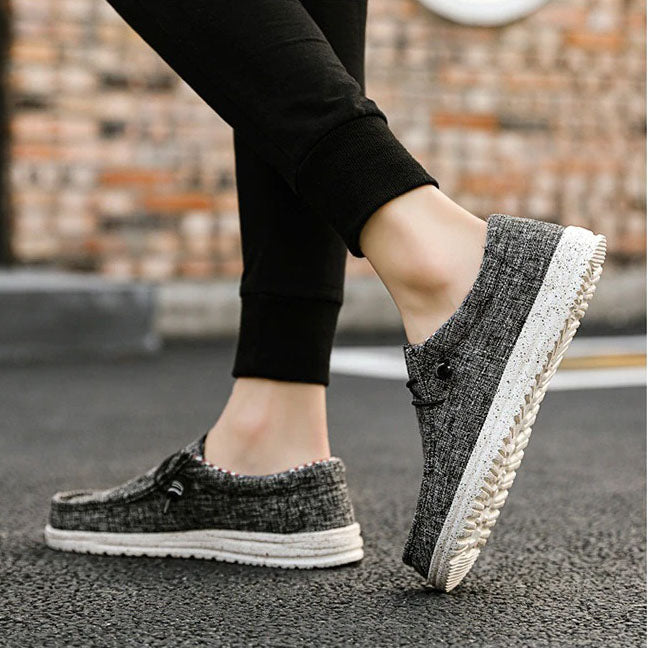 azfleek Slip-on Shoes Men's Canvas Shoes Outdoor Leisure Shoes