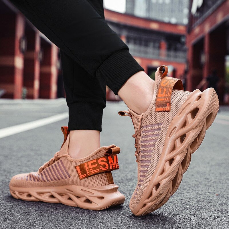 azfleek Lace-up Shoes Unisex Fashion Sneakers Women Men Mesh Air Cushion Shoes