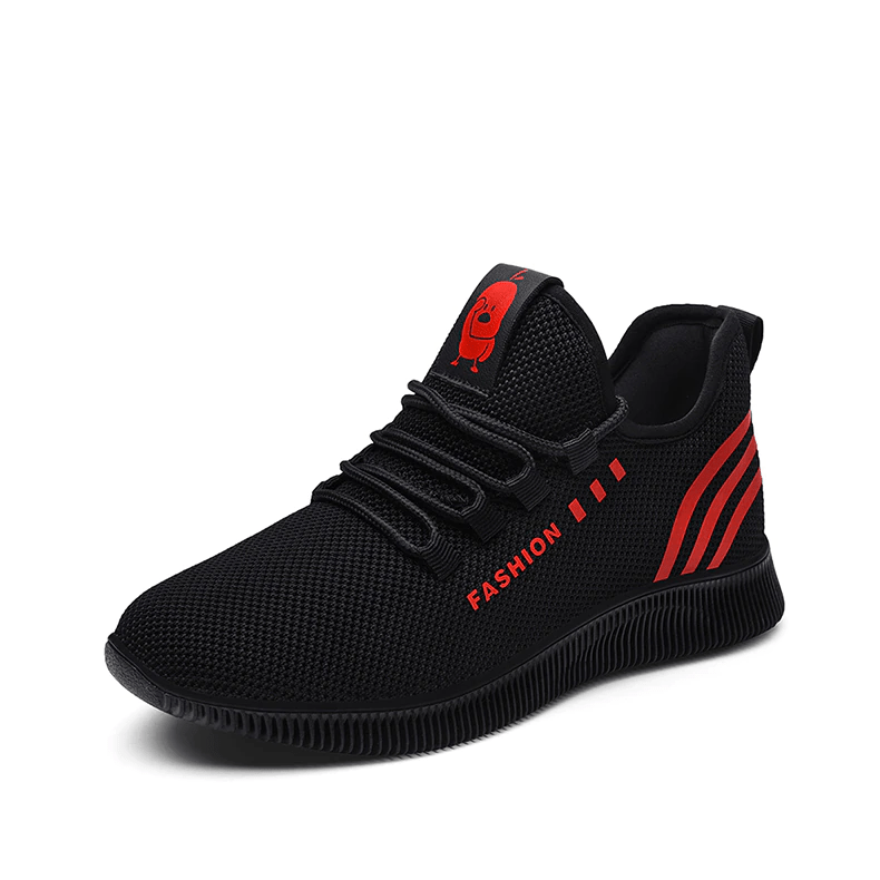 azfleek Lace-up Shoes Women Casual Sports Shoes Mesh Lace-Up Sneakers Red / 5.5