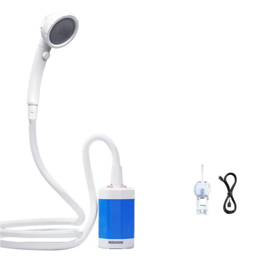 Portable Car-mounted Shower with Wireless Lithium Battery for Camping and Car Washing.