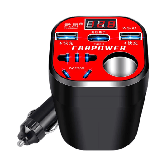 Car Mounted Cup Type Inverter Converter QC Charger