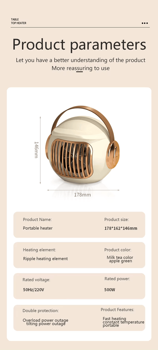 Home Heater Small Sun Energy Save Electric Heating Warm Air Blower Portable Mini Fan Electric Space Fan Heater For Home Heating