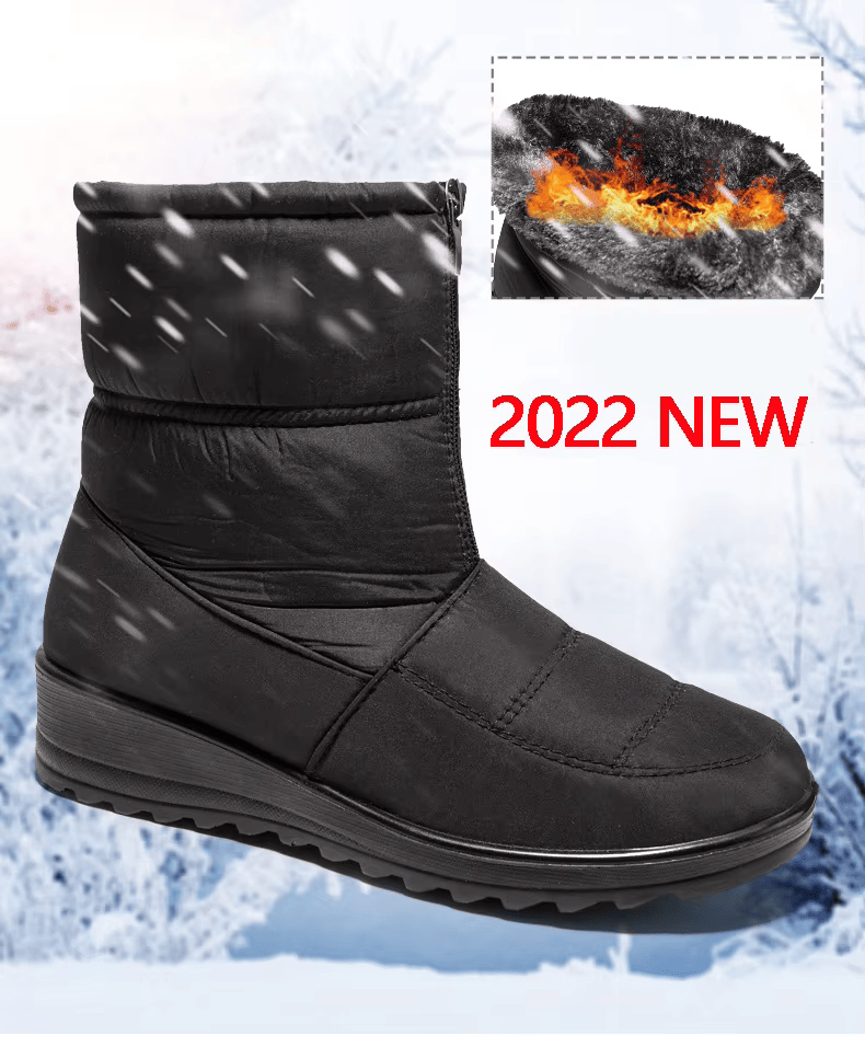 Cozy Waterproof Winter Boots With Side Zipper
