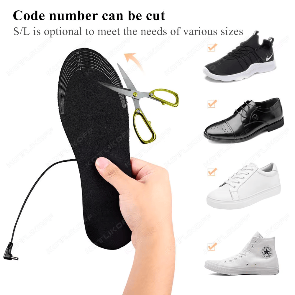 USB Heated Insoles for Feet – Electric Foot Warming Pad for Winter