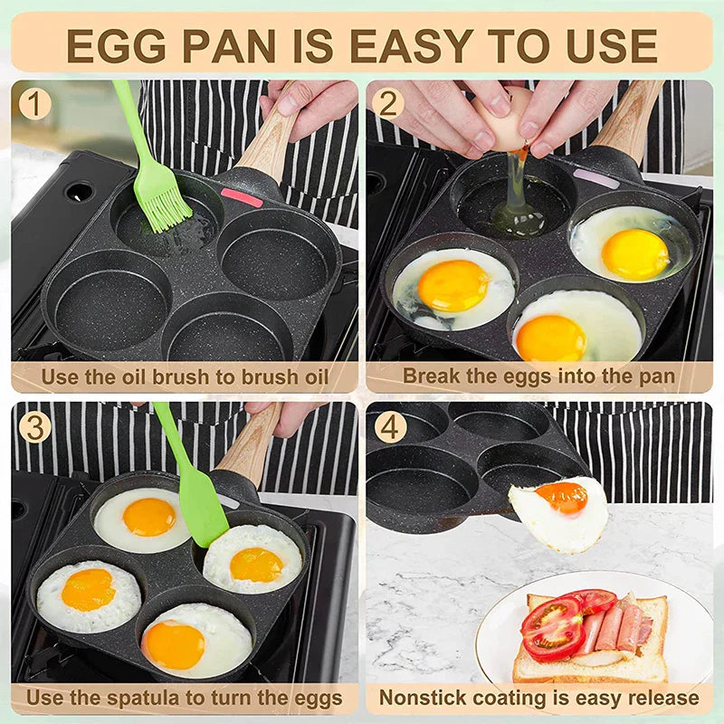 4-hole Egg and Pancake Frying Pan - SAVVY LUXE