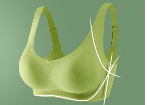 Women's Big Breasts Large Size No Steel Ring Auxiliary Breasts Beautiful Back Bra