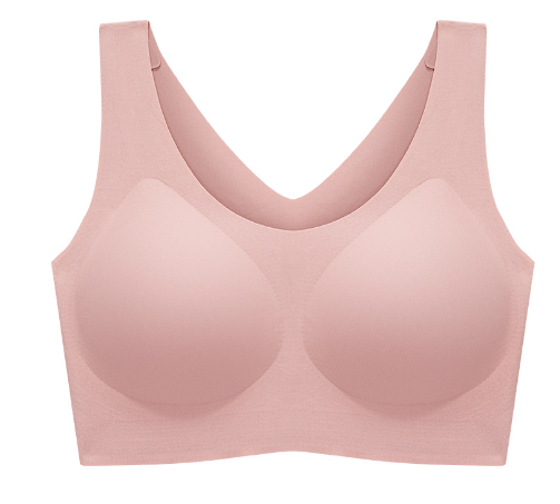 Ladies Underwear Seamless No Size One Piece Big Breasts Small Fixed Cup Large Size Bra