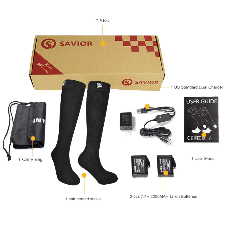 Savior Heat Battery Electric Heated Socks For Men