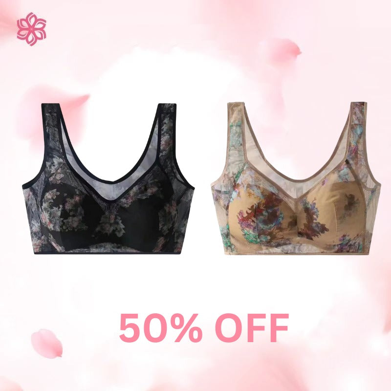 Lace Buttonless Comfortable Bra