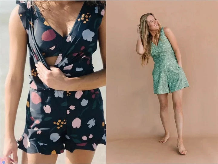 Last Day Promotion 50% OFF🔥 Swim Romper Built-in Bra👙 Detachable bra cup
