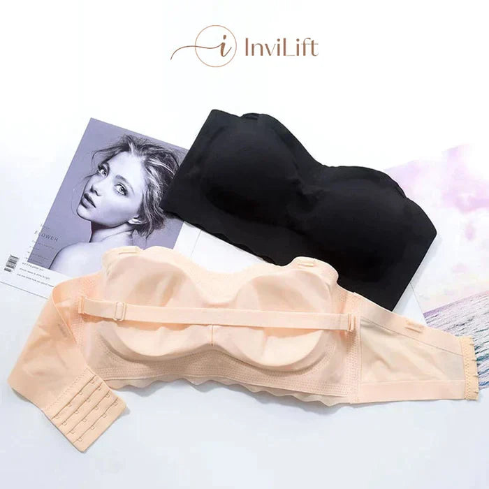 Premium Plus Size Sexy Removable Strap Invisible Push Up Bra
